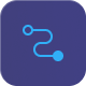 Workflow-Icon als Symbol für vernetzte Prozesse
