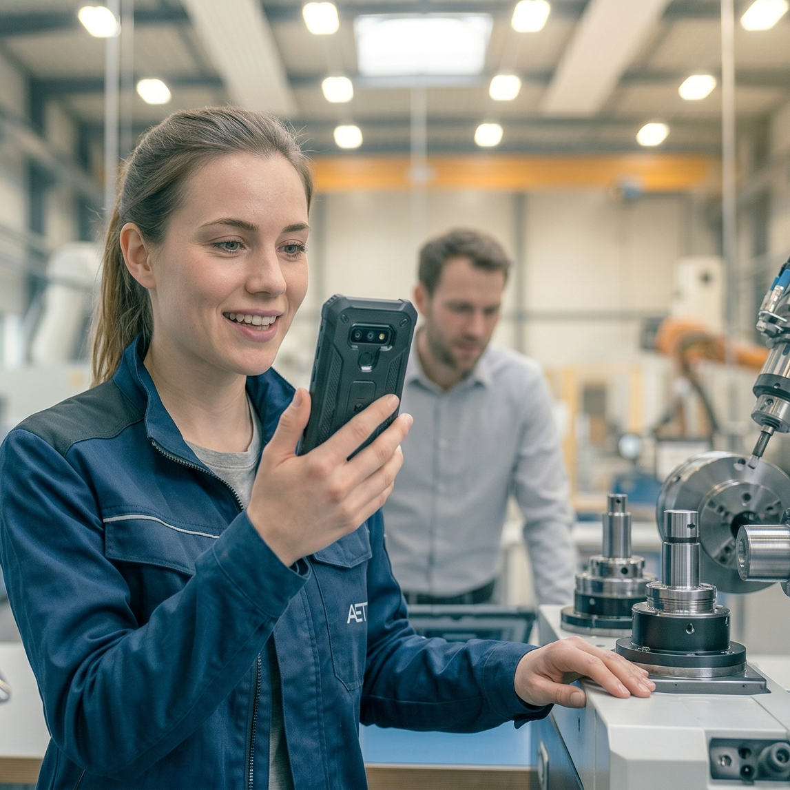 industrie-fachkraft-smartphone-videoservice